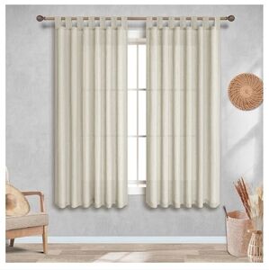 Beige Curtains 45 Inch Length